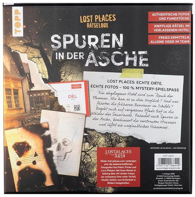 Spuren in der Asche - Lost Places Rätselbox, deutsch