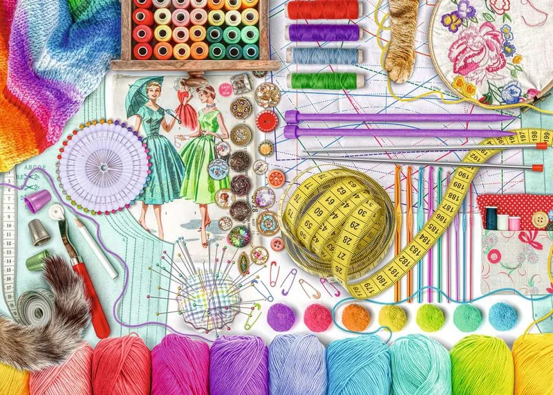 PFG Ravensburger Needlework Station (500 Large) (Usage/Used - PUZZLES FOR GOOD)