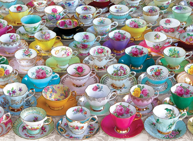 PFG Tea Cup Party Collectable Tin (Usage/Used - PUZZLES FOR GOOD)