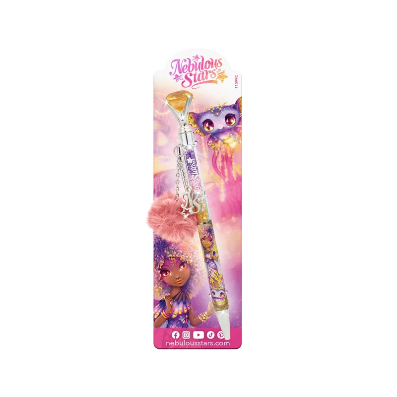 Kugelschreiber mit Kristall und Charms, rosa – Orelia