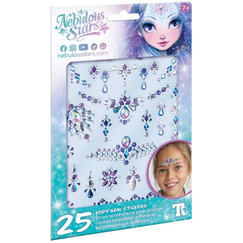 Kristall-Klebetattoos – Iceana, 25 Stück