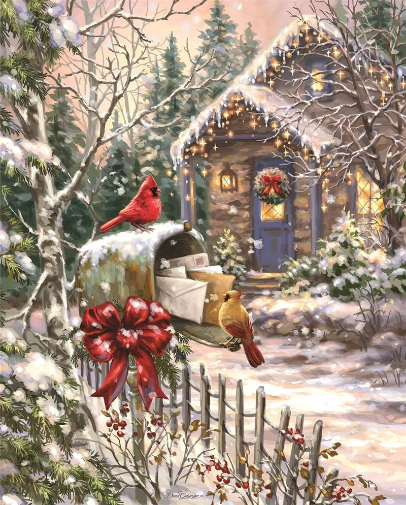 Cardinal Cottage, Dona Gelsinger (1000pcs)