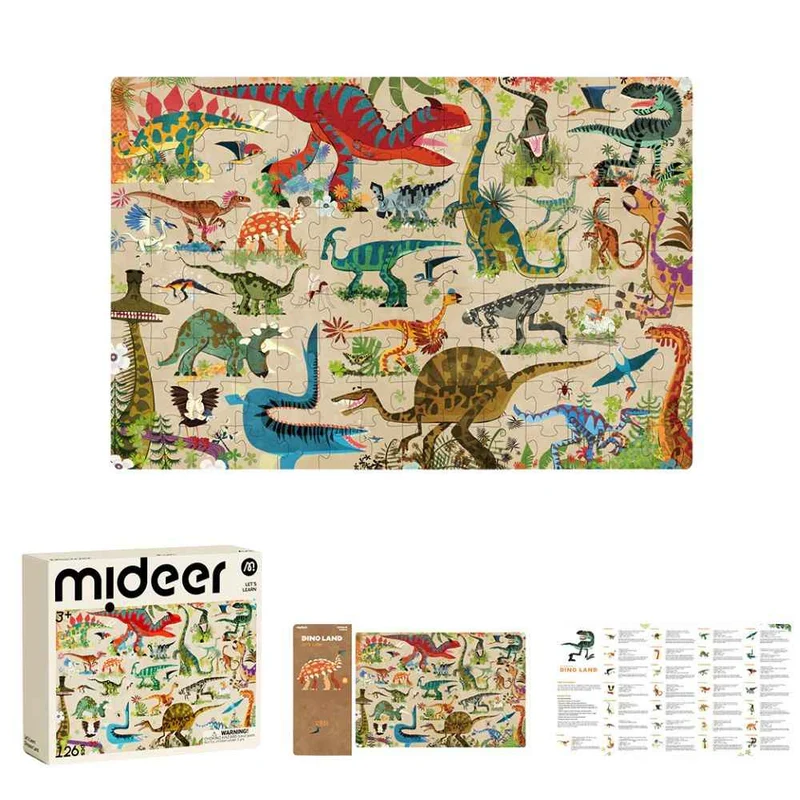 Puzzle „Lernen wir!“ – Dinosaurier, 126 Teile