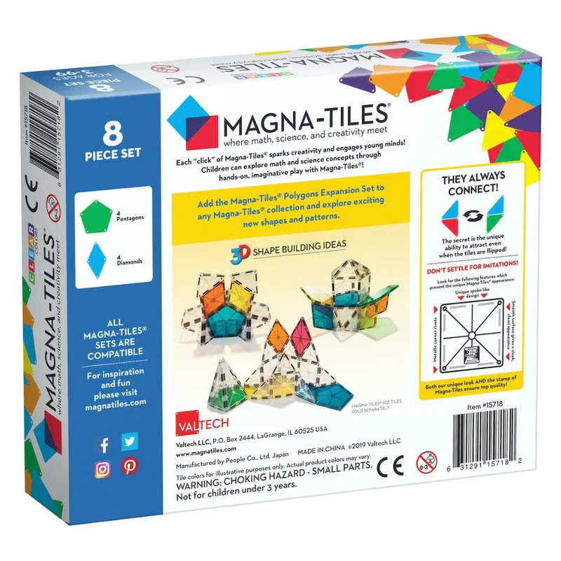 Magnetklötze – Erweiterungsset Polygons, 8 Teile