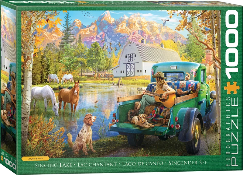 PFG Singing Lake, Angelo Bonito (1000pcs) (Usage/Used - PUZZLES FOR GOOD)