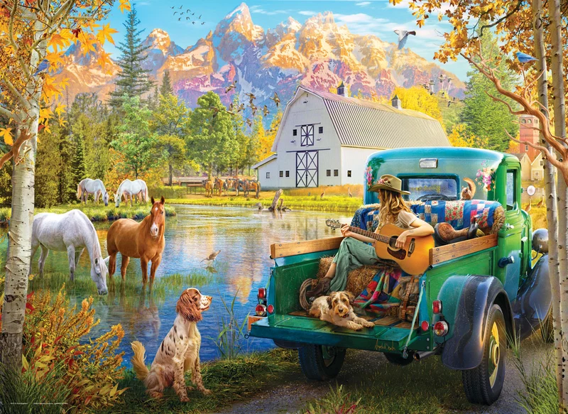 PFG Singing Lake, Angelo Bonito (1000pcs) (Usage/Used - PUZZLES FOR GOOD)