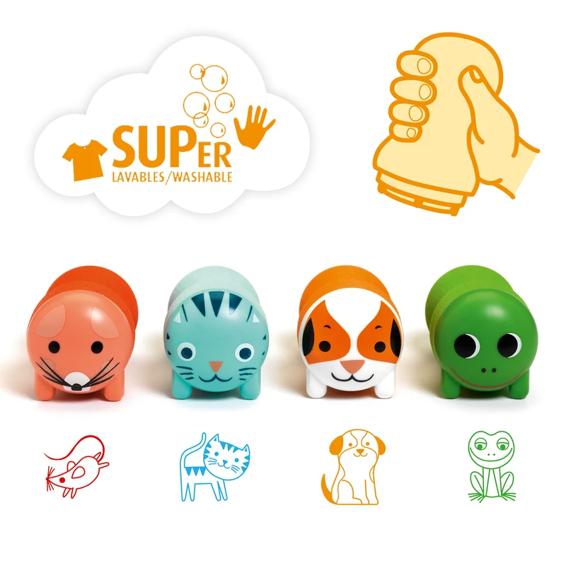 Stempel für Kleinkinder – Gartentiere