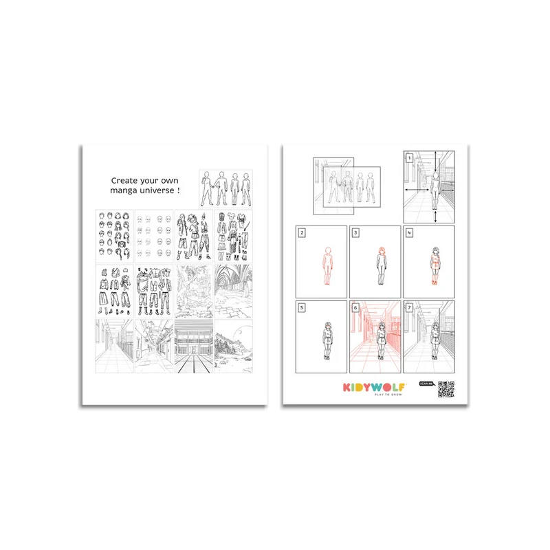 Beleuchtetes Tablet zum Schreiben- und Zeichnenlernen Kidydraw Pro – Manga