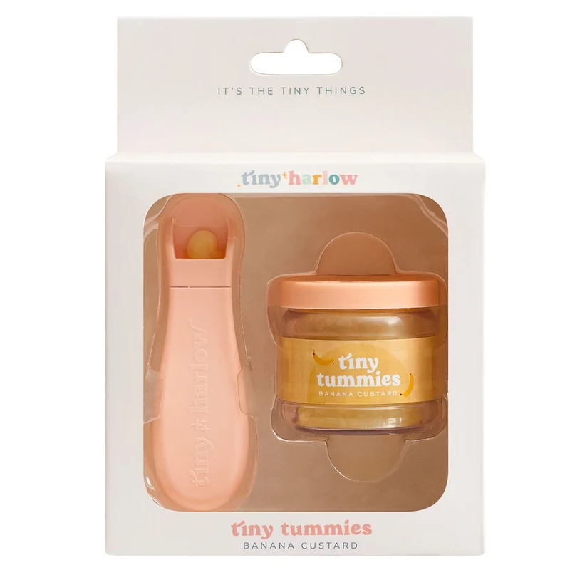Magisches Glas von Tiny Tummies mit Löffel zum Füttern von Puppen - Banane