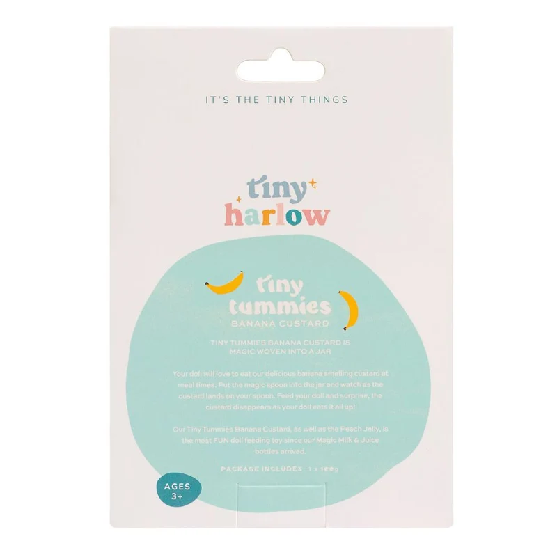 Magisches Glas von Tiny Tummies mit Löffel zum Füttern von Puppen - Banane