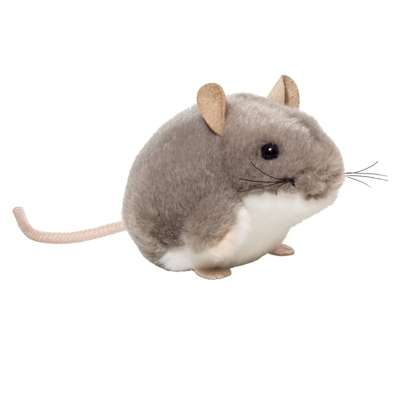 Teddy-Hermann Maus grau 9cm – realistisches Kuscheltier