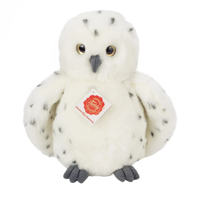 Teddy-Hermann Schneeeule 21cm – realistisches Kuscheltier