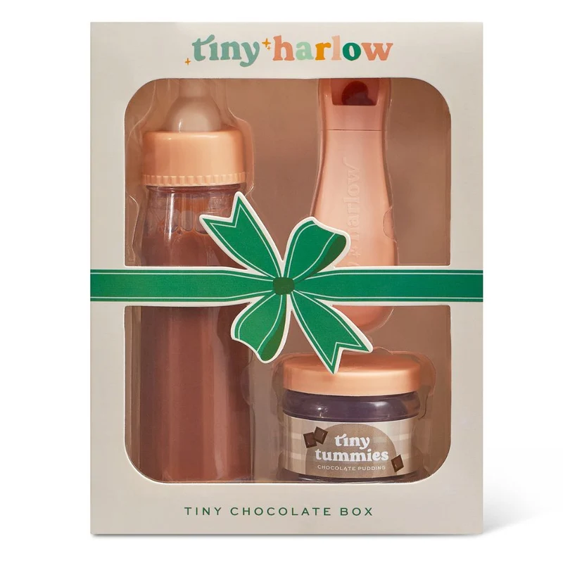 Tiny Tummies Set mit Zauberflasche und Glas – Chocolate Box