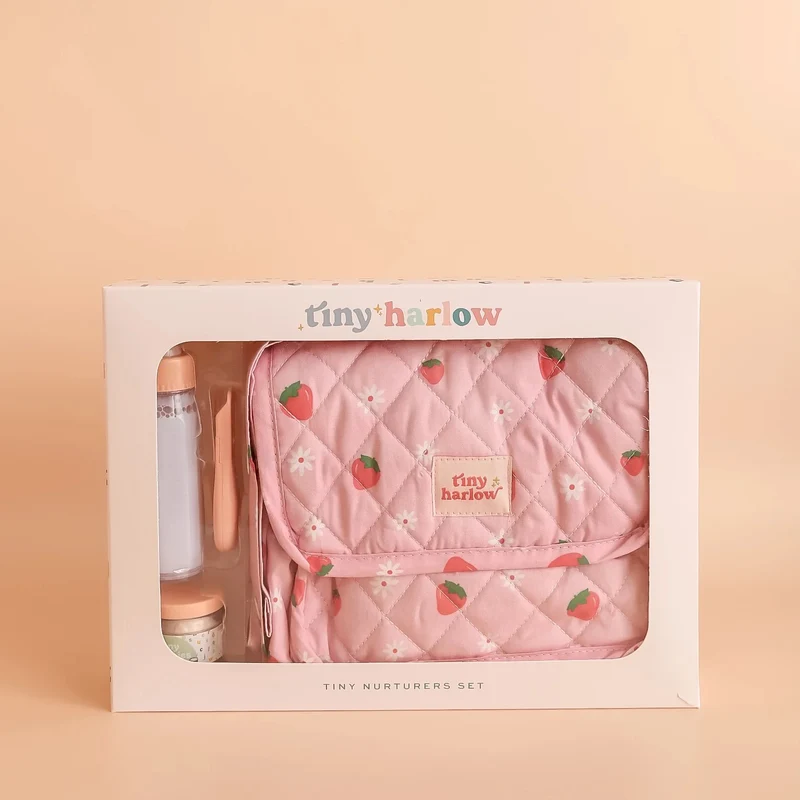 Tasche mit Zubehör für Puppen – Strawberry Picnic