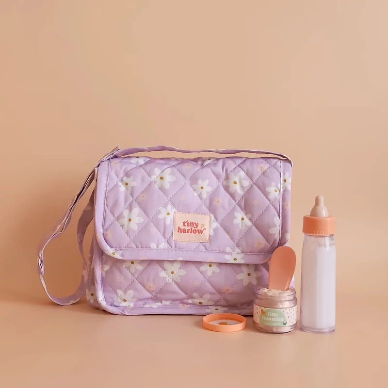 Tasche mit Zubehör für Puppen – Lilac Daisy