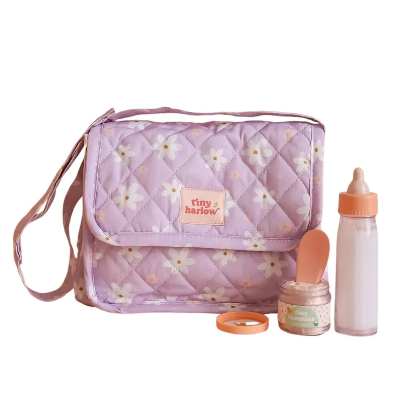 Tasche mit Zubehör für Puppen – Lilac Daisy