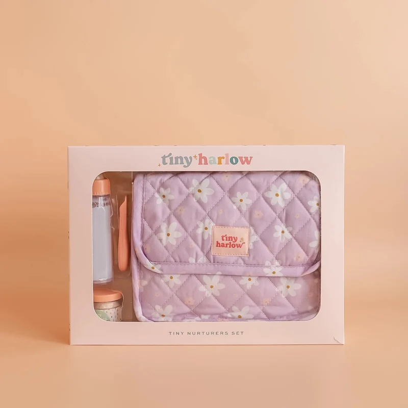 Tasche mit Zubehör für Puppen – Lilac Daisy