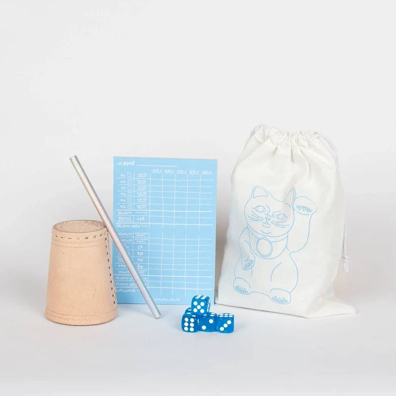 Würfelspiel | Blau 5er Set