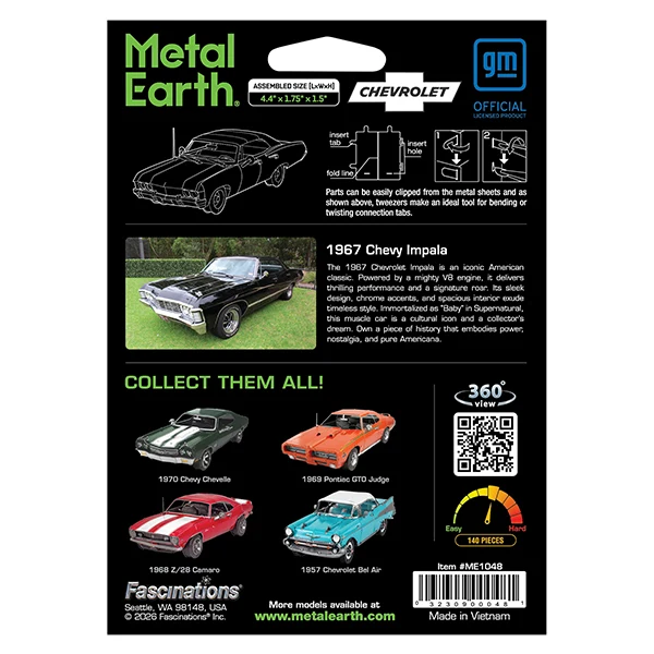Metal Earth® - Black GM 1967 Chevy Impala