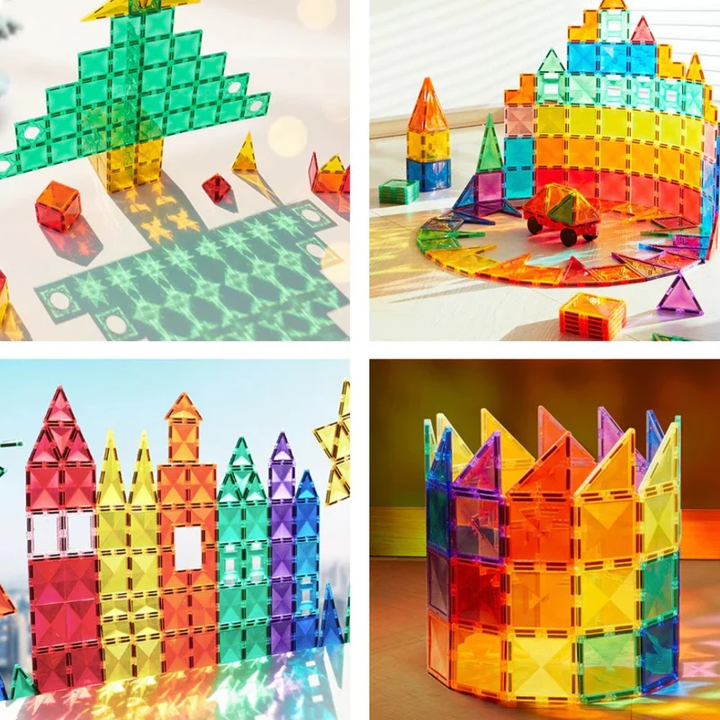 Magnetbausteine – Kühle Farben, 20 Quadrate