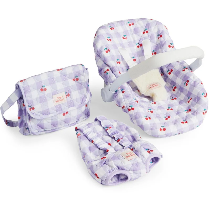 Tasche mit Zubehör für Puppen – Lilac Cherry