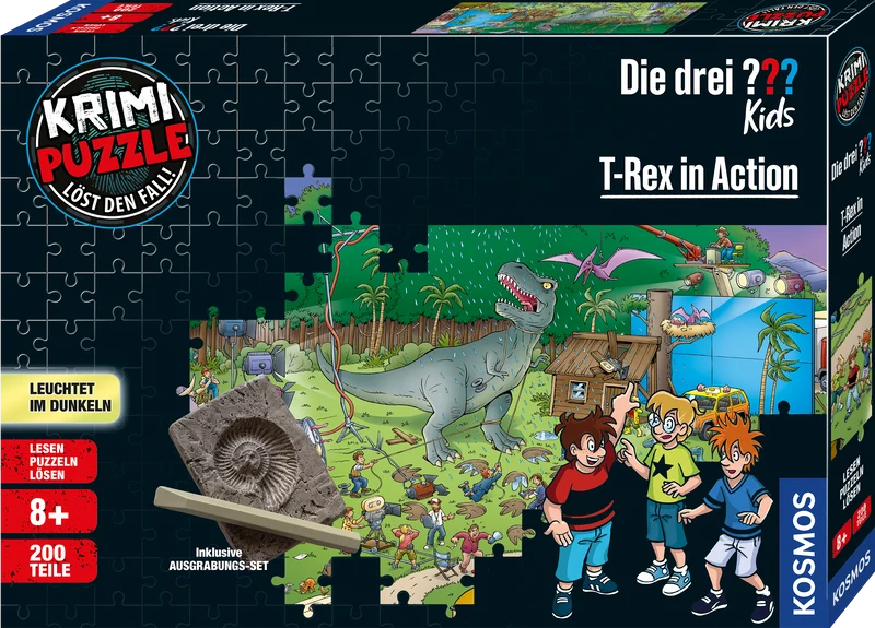 Krimi-Puzzle: Die drei ??? Kids - T-Rex in Action