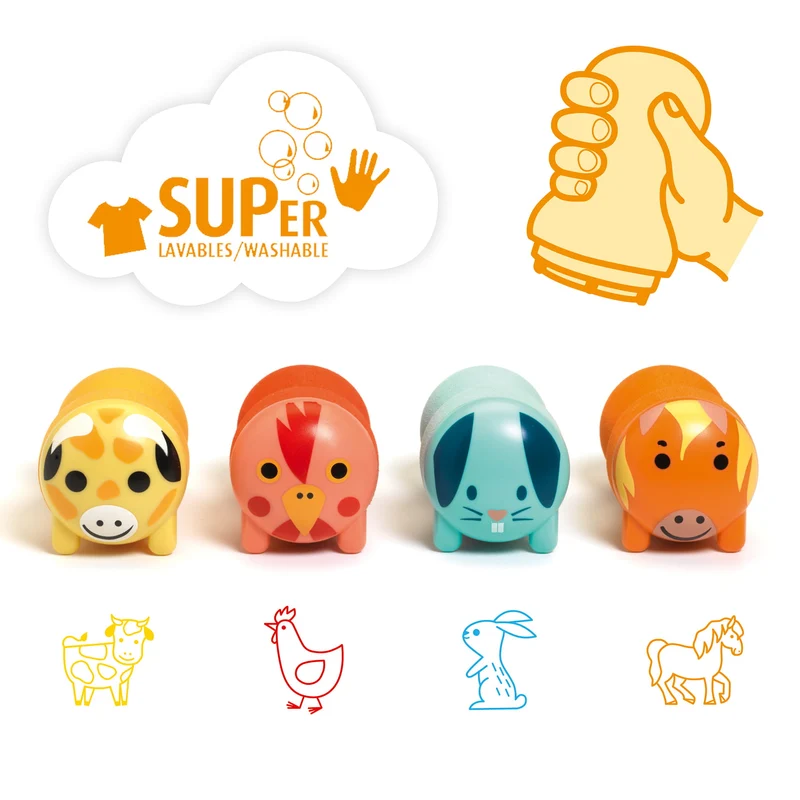 Stempel für Kleinkinder – Tiere vom Bauernhof