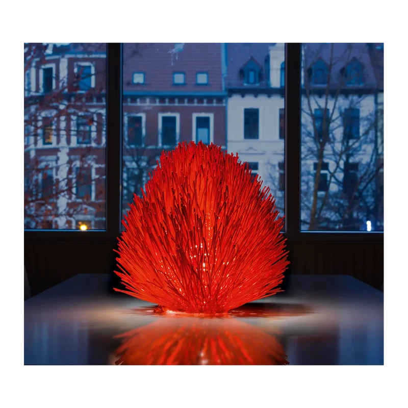 Rattan Tischlampe Trend rot