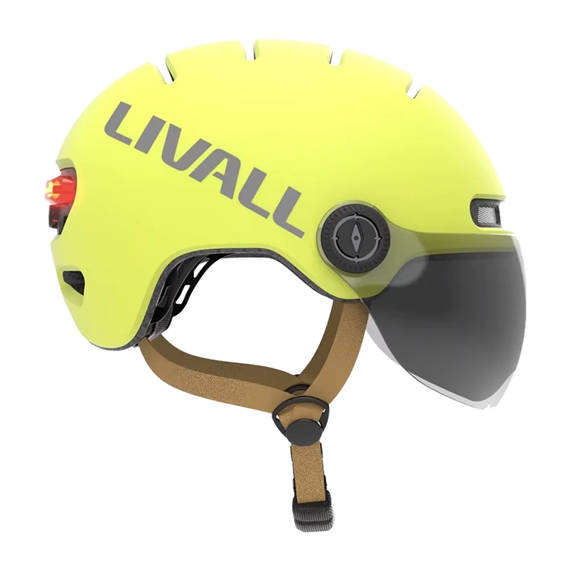 Fahrradhelm mit Visier, Bremslicht und SOS-Alarm