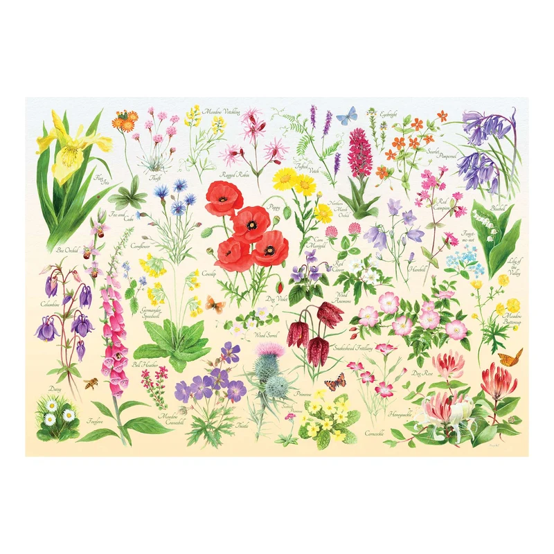 Wildflowers 150 Piece Mini Jigsaw Puzzle in a Tube