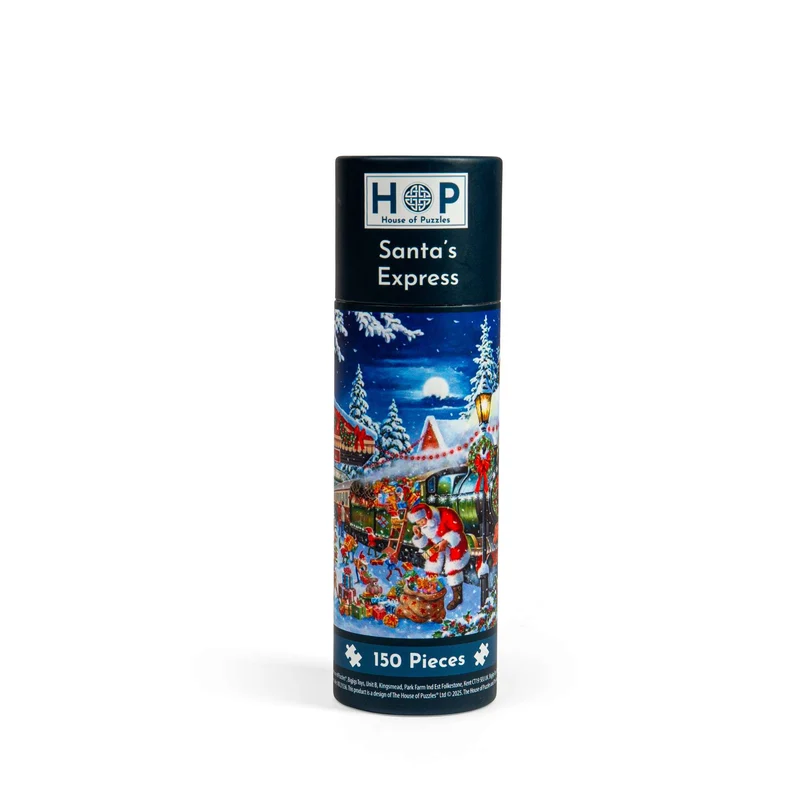Santa's Express 150 Piece Mini Jigsaw Puzzle in a Tube