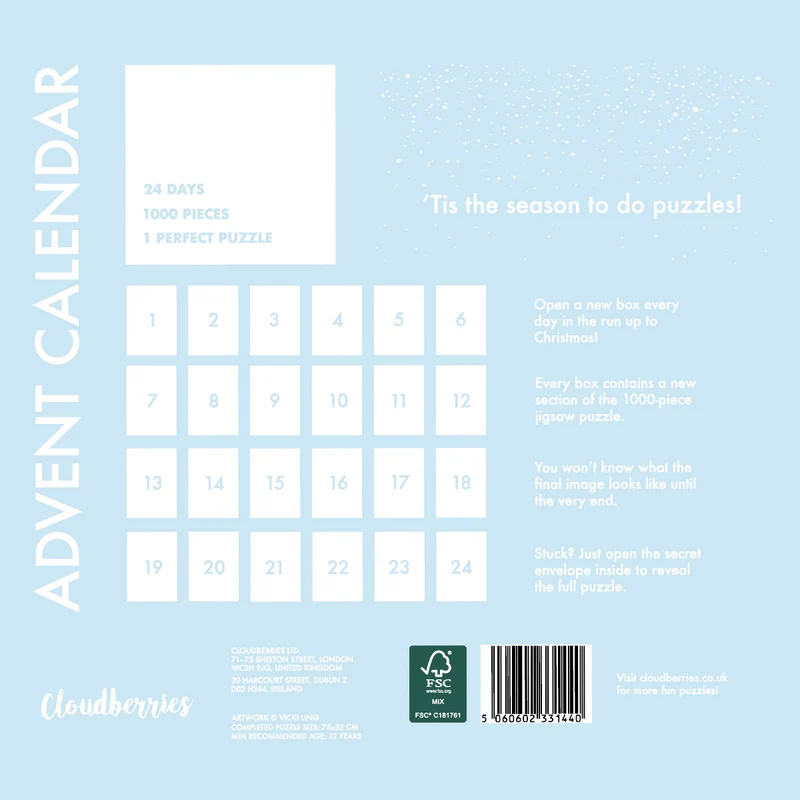 The Cloudberries Jigsaw Advent Calendar