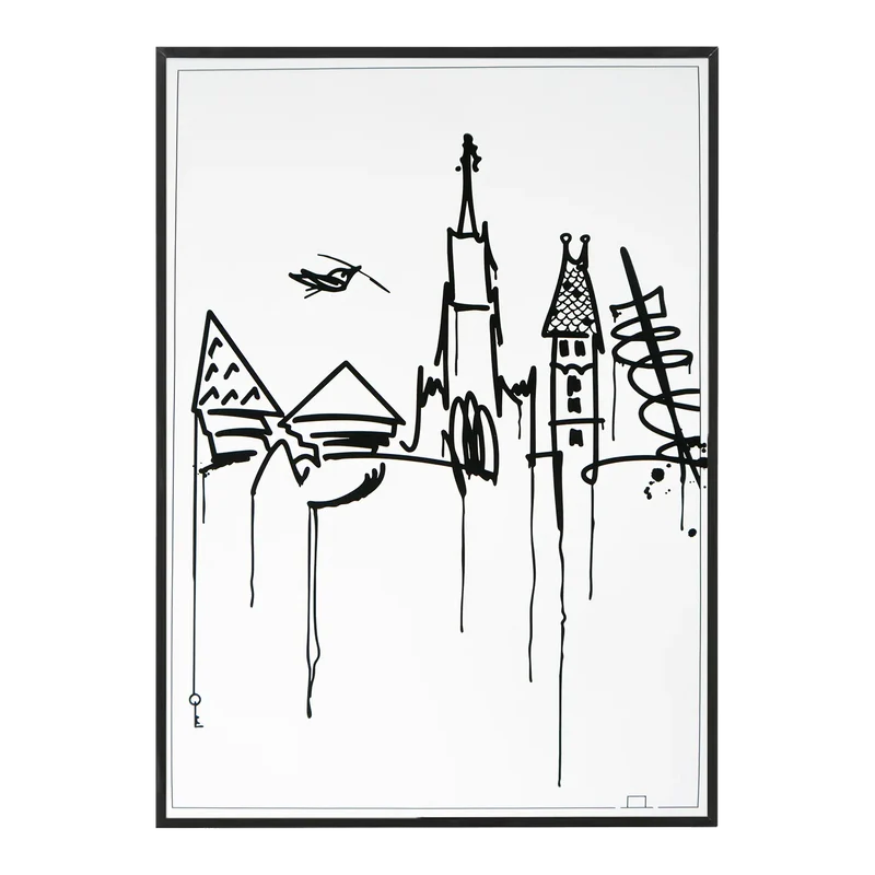 Kunstdruck Ulm Skyline