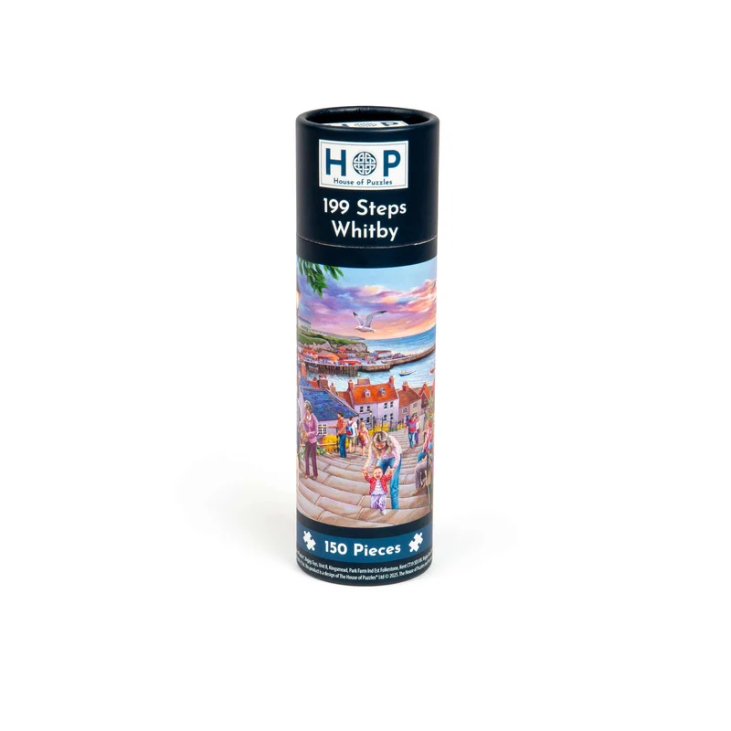 199 Steps Whitby 150 Piece Mini Jigsaw Puzzle in a Tube