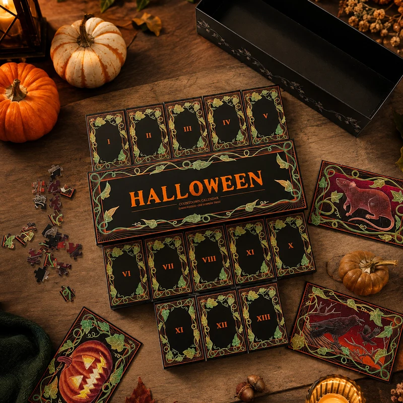 Halloween Countdown Calendar (13 x Glow In The Dark Puzzles)