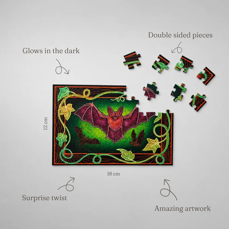 Halloween Countdown Calendar (13 x Glow In The Dark Puzzles)