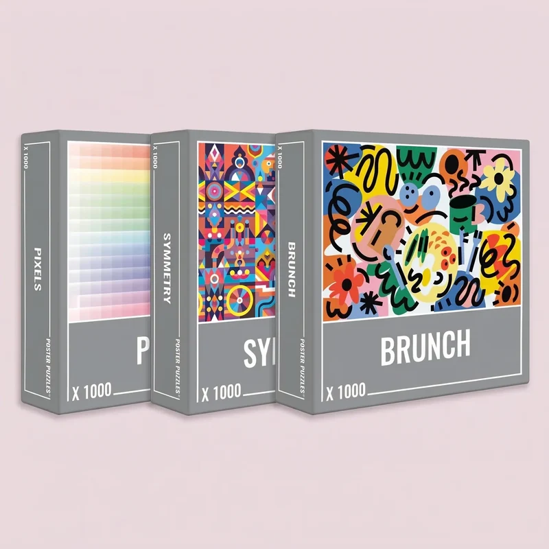 Abstract Puzzle Bundle (3 x 1000 Piece Puzzles)