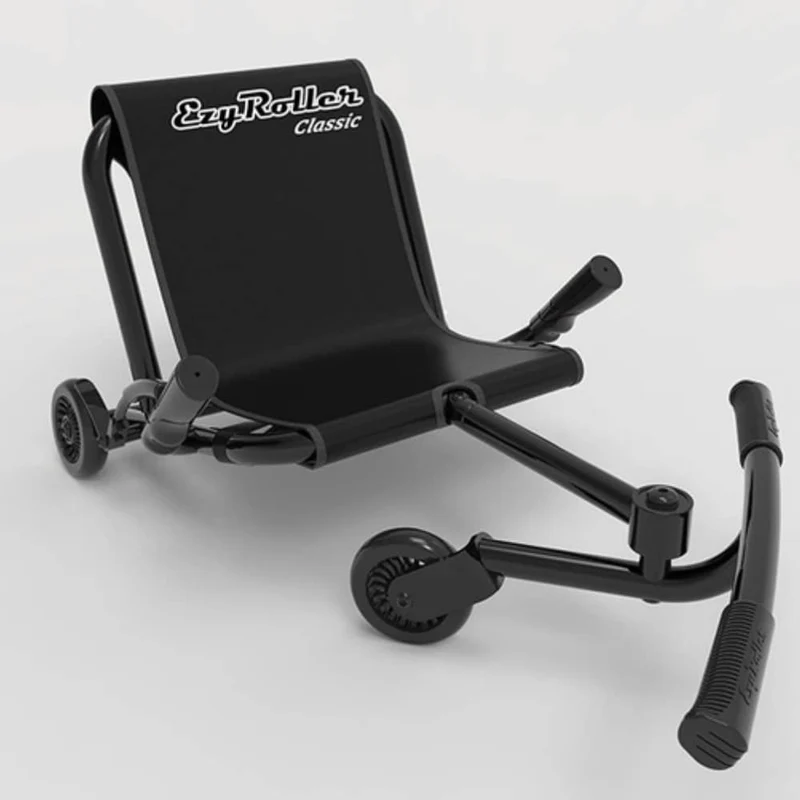 Kinderfahrzeug & Sitz-Gokart mit Beinantrieb - Classic Metal Black (3-12 Jahre)
