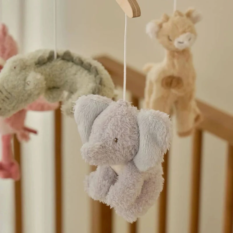 Holz-Spielzeugkarussell für das Kinderbett – Safari Friends