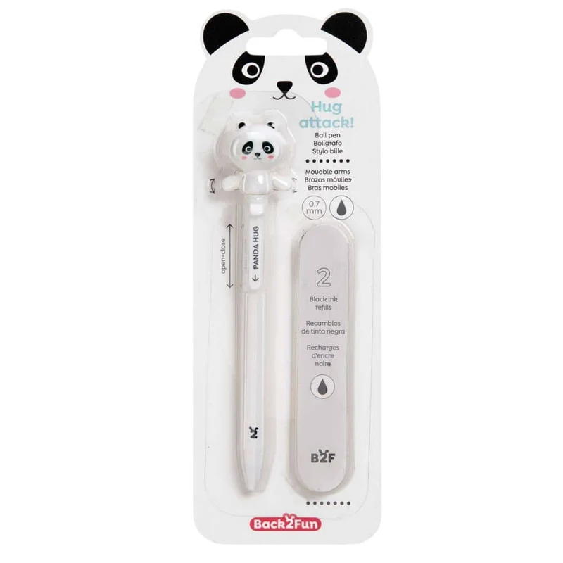 Kugelschreiber mit Ersatzminen – Panda