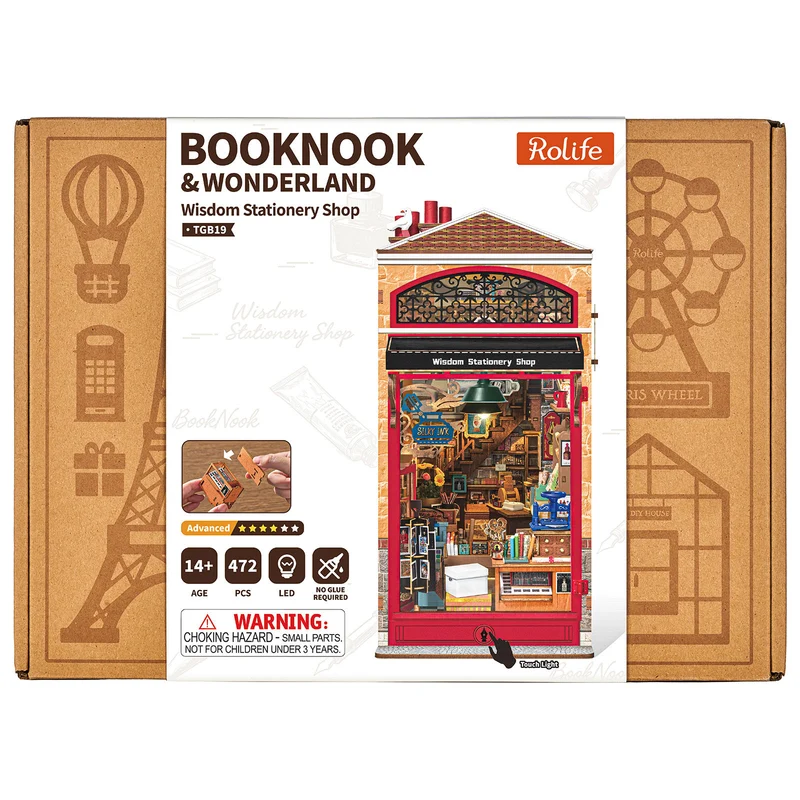 Robotime Book Nook Wisdom Stationery Shop TGB19