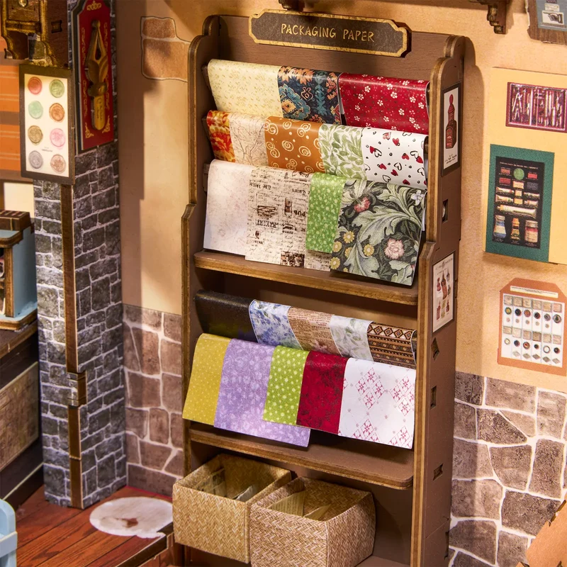 Robotime Book Nook Wisdom Stationery Shop TGB19