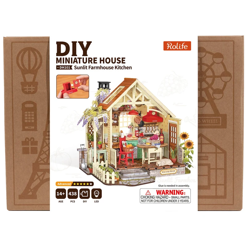 Robotime Sunlit Farmhouse Kitchen DH101