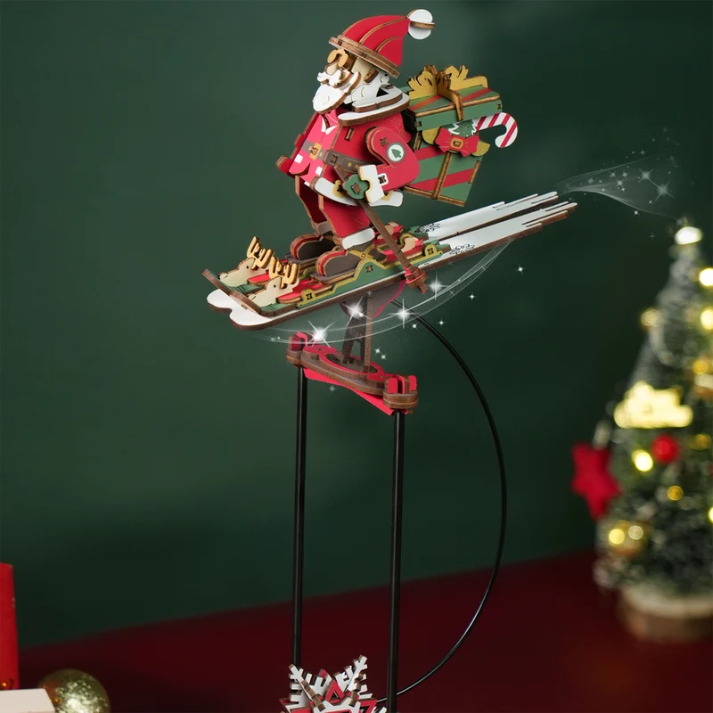 Robotime Santa on Skis MCD06
