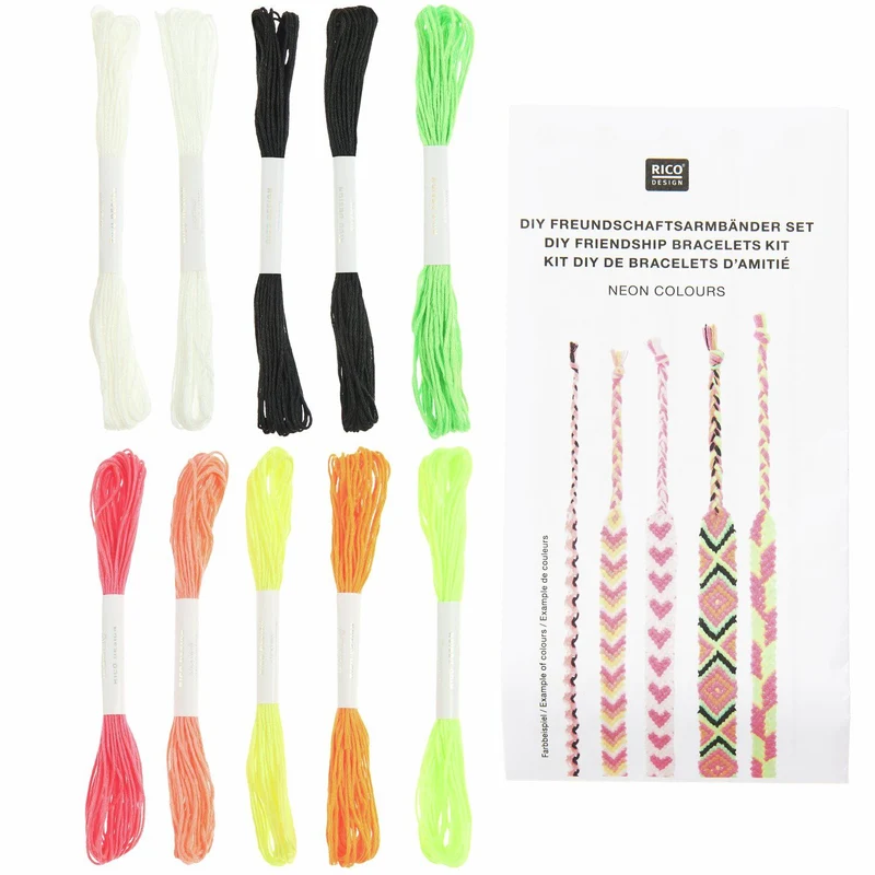 DIY Freundschaftsarmbänder Set | Neon