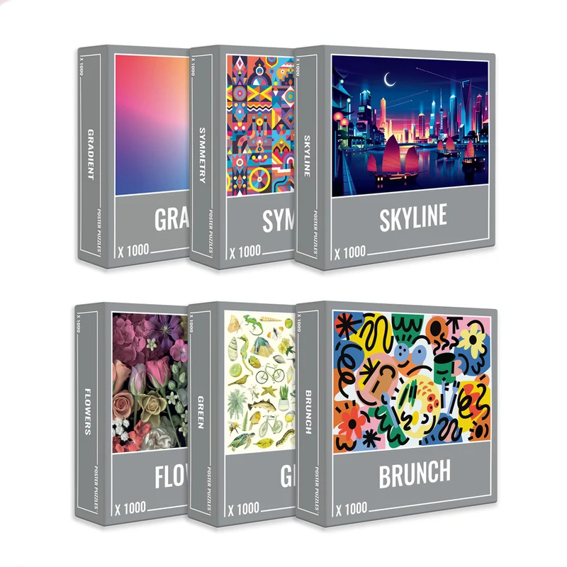 Deluxe 1000 Piece Puzzle Bundle (6 pack)