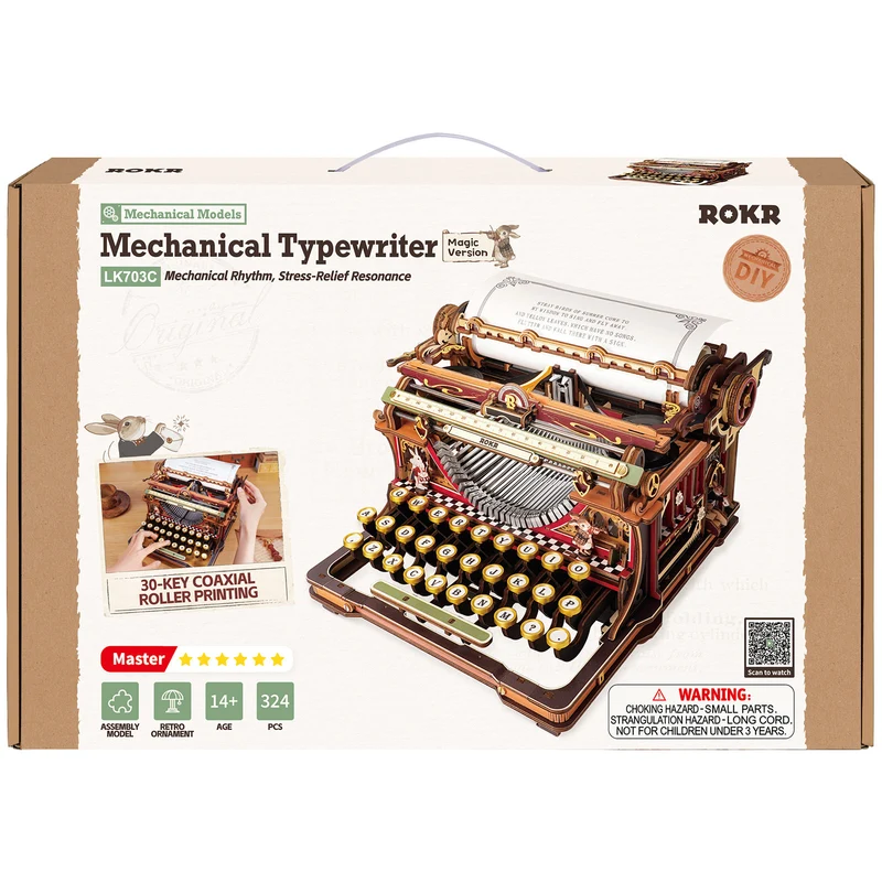 Robotime Mechanical Typewriter (Magic Version) LK703C