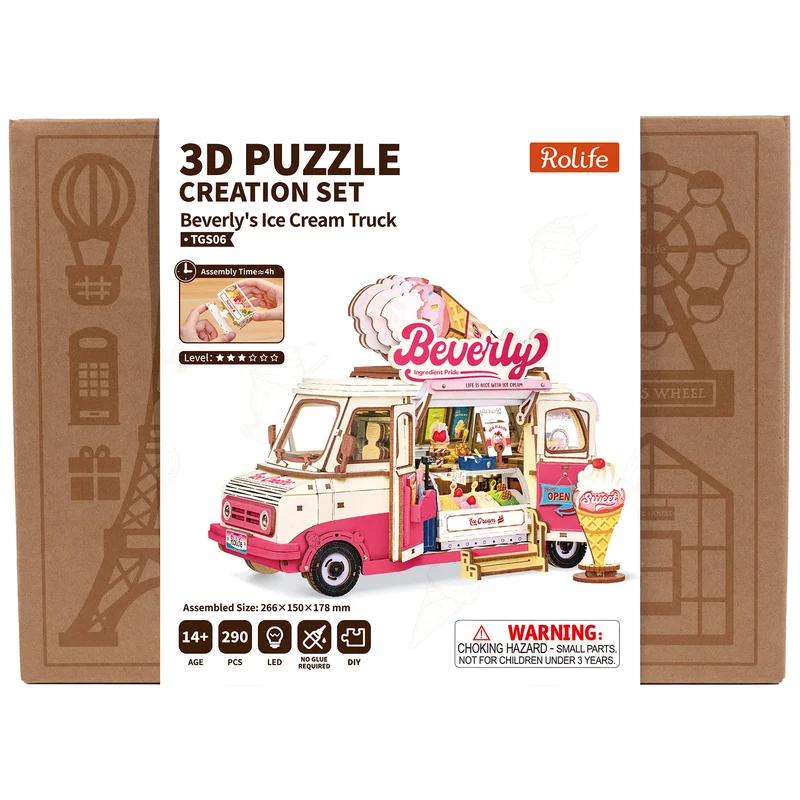 Robotime Beverly's Ice Cream Truck TGS06