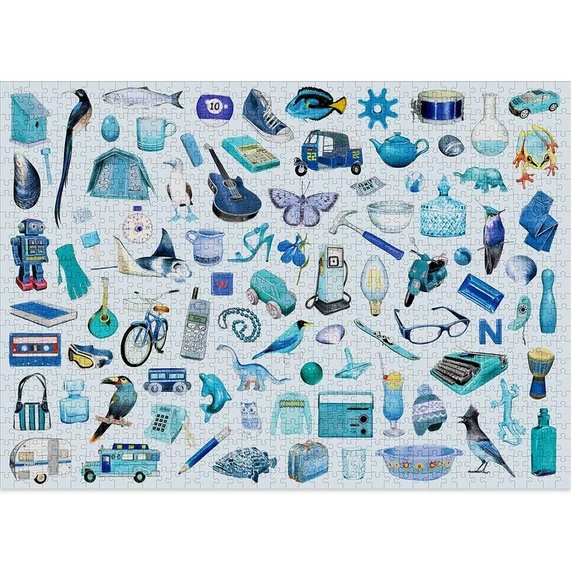 Blue Jigsaw Puzzle (1000 pieces)