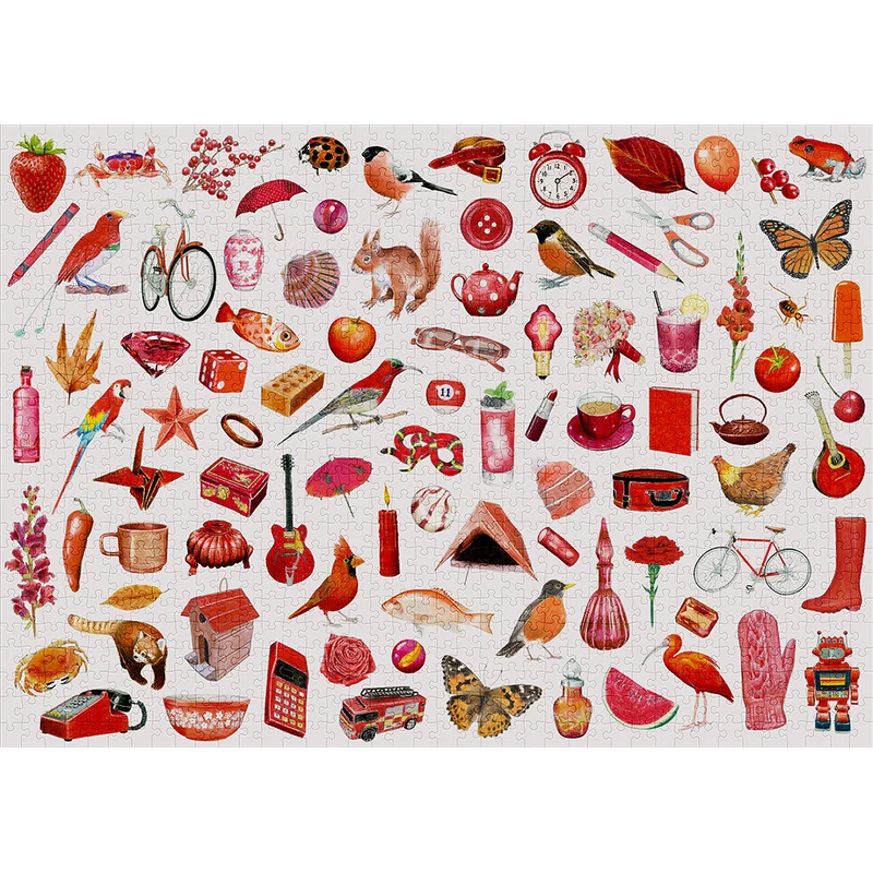 Red Jigsaw Puzzle (1000 pieces)